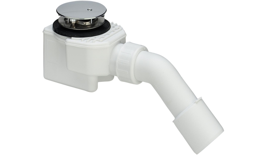 Viega Domoplex 70mm chroom lage douchesifon horiz.+afdekpl.