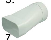 Nicoll ventilatie 110x53 bocht 90gr vlak