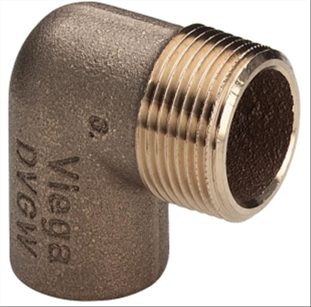 Viega koper geel knie koper/ijzer 1/2Fx18mm