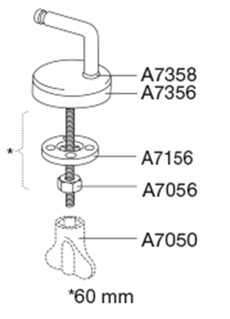 Pressalit set scharn.b13 inox