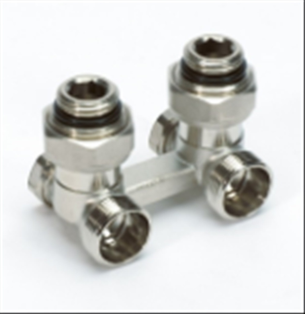 Begetube H-stuk radiator muuraansluiting 2-pijps - M24 x 1/2"