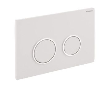 Geberit Sigma20 duwplaat wit/chroom/wit - dubbele spoeling