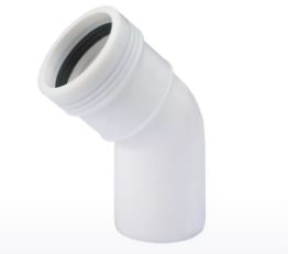 Wafix PP Bocht 45gr WIT 40 1XM                      v25