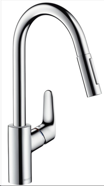 Hansgrohe Focus M41 keukenmengkraan 240 2jet chroom + uittr.vuistd