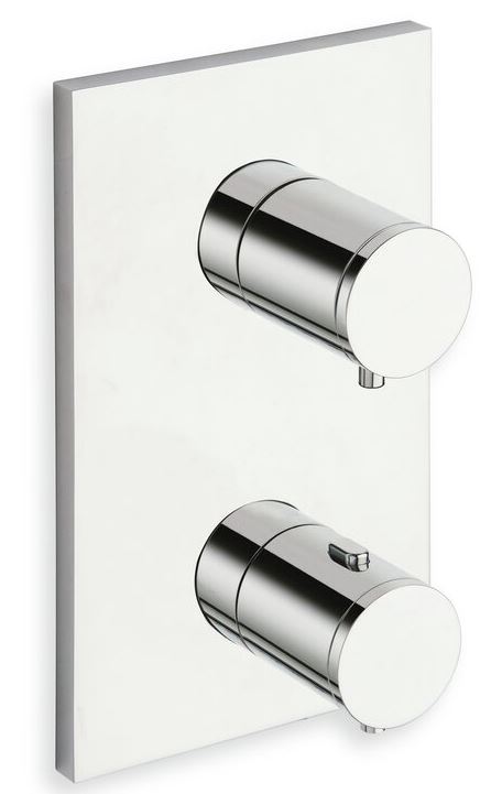 Cristina XT afw.thermost.2uitg. geb.zwart chroom