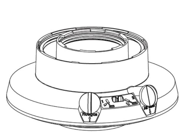 Atag rookgas adapter 80/125 naar 60/100 (RA10C0P1)