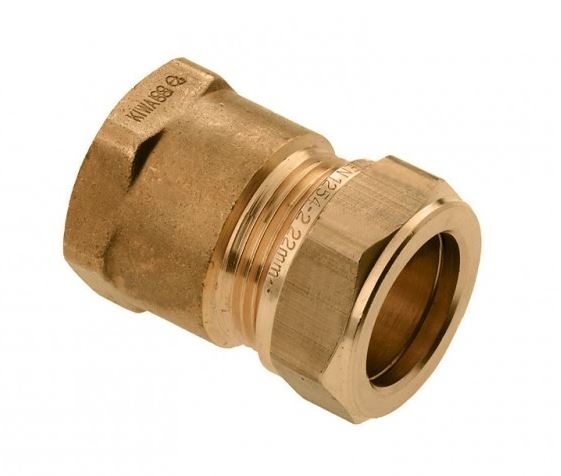 Bonfix Knelfitting water - recht 1F x 22 mm