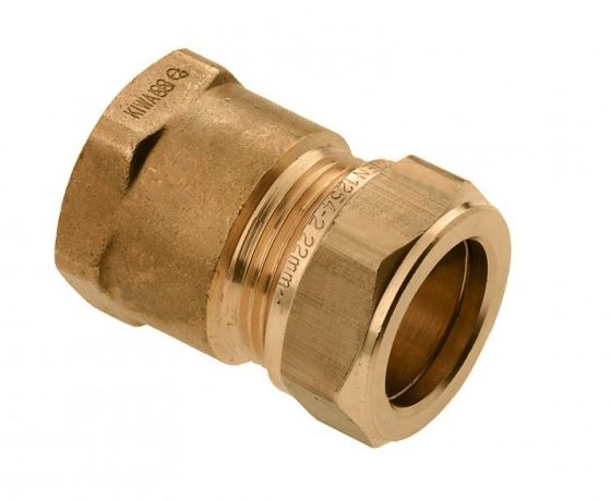 Bonfix Knelfitting water - recht 1/2 F x 10 mm