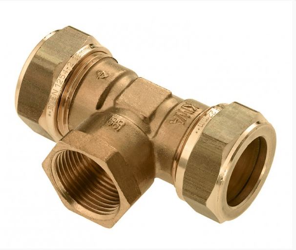 Bonfix Knelfitting water - T stuk 22 x 1/2 F x 22 mm