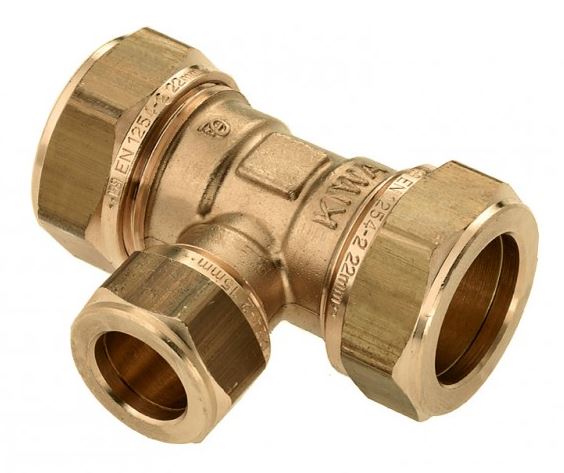 Bonfix Knelfitting water - T stuk 22 x 15 x 22 mm