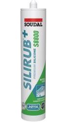 Soudal Silirub+ S8000 sanitaire silicone 310ml - voegengrijs