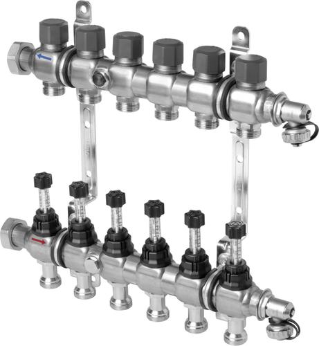 Viega Fonterra Cv verdeler DN25-6 rvs / blank            v1