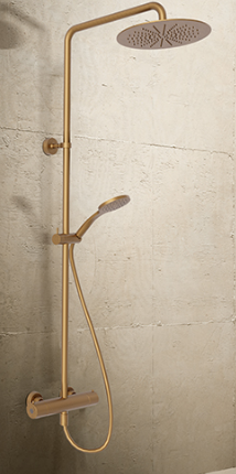 Cristina TricVerde showerpipe geborsteld goud messing