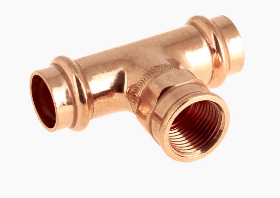 Bonfix V-Press Aquagas t-stuk 15 x1/2" f x 15(10)