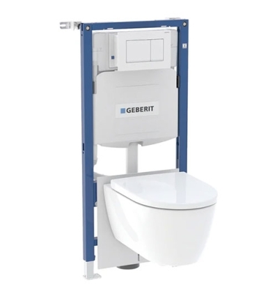 Geberit Systemfix wc-set met iCon en Sigma30 wit/chroom EOL