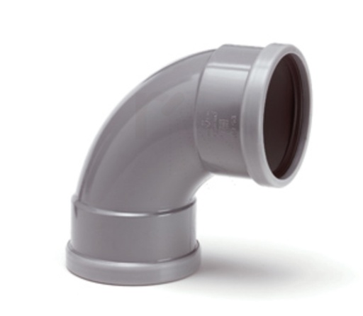 [1111211009] Wavin riolering BENOR bocht 88gr110mm 2XM