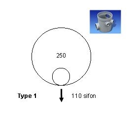 [2001125001] Wavin sifonput type 1 dia 250 250mm 1x110