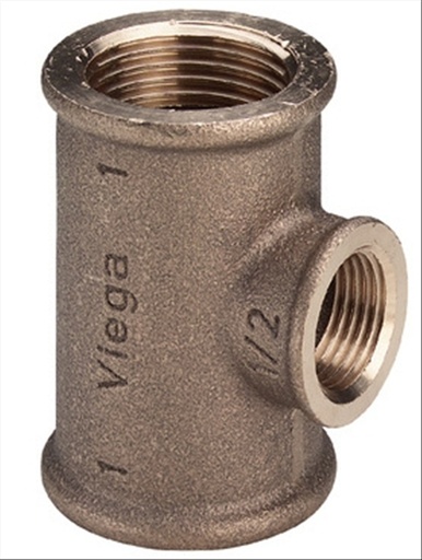 [264284] Viega koper geel T-stuk 5/4 FFF