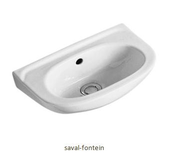 [7S368701] Villeroy & Boch Saval handenwasser 40 x 25 cm wit - kraangat rechts
