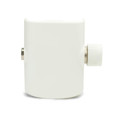 [118200100009016] Vasco H-blok met recht afdekkapje wit - muuraansluiting