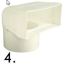 [60903] Nicoll ventilatie 220x90 adaptor 150mm rond/vk 90gr