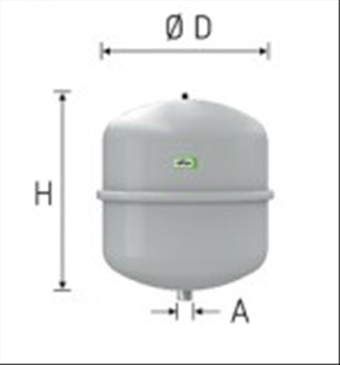 [8208401] Reflex N 35, grijs, expansievat membraan, 3 bar/1,5 bar