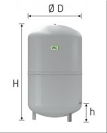 [8209300] Reflex N 50, grijs, expansievat membraan, 6 bar/1,5 bar