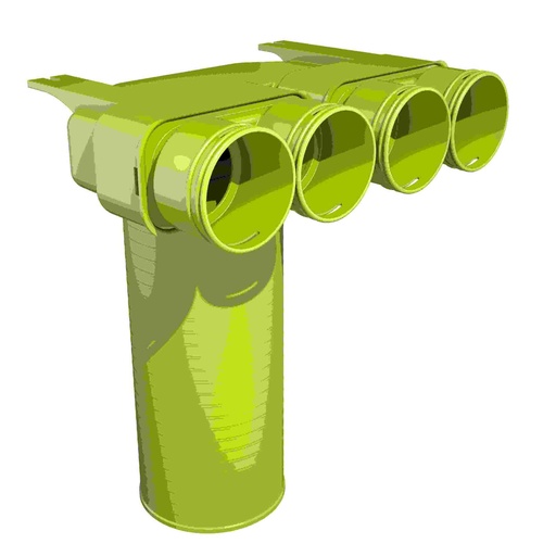 [188175] Ubbink AE23C ventieladapter 90gr DN125 - 4 aansl.