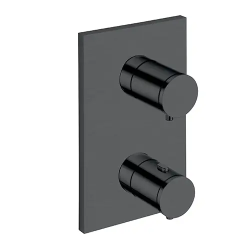 [XT75275] Cristina XT afw.thermost.2uitg. geb.zwart chroom