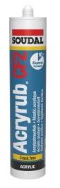 [121616] Soudal Acryrub CF2 310ml wit - overschilderbare opvulkit