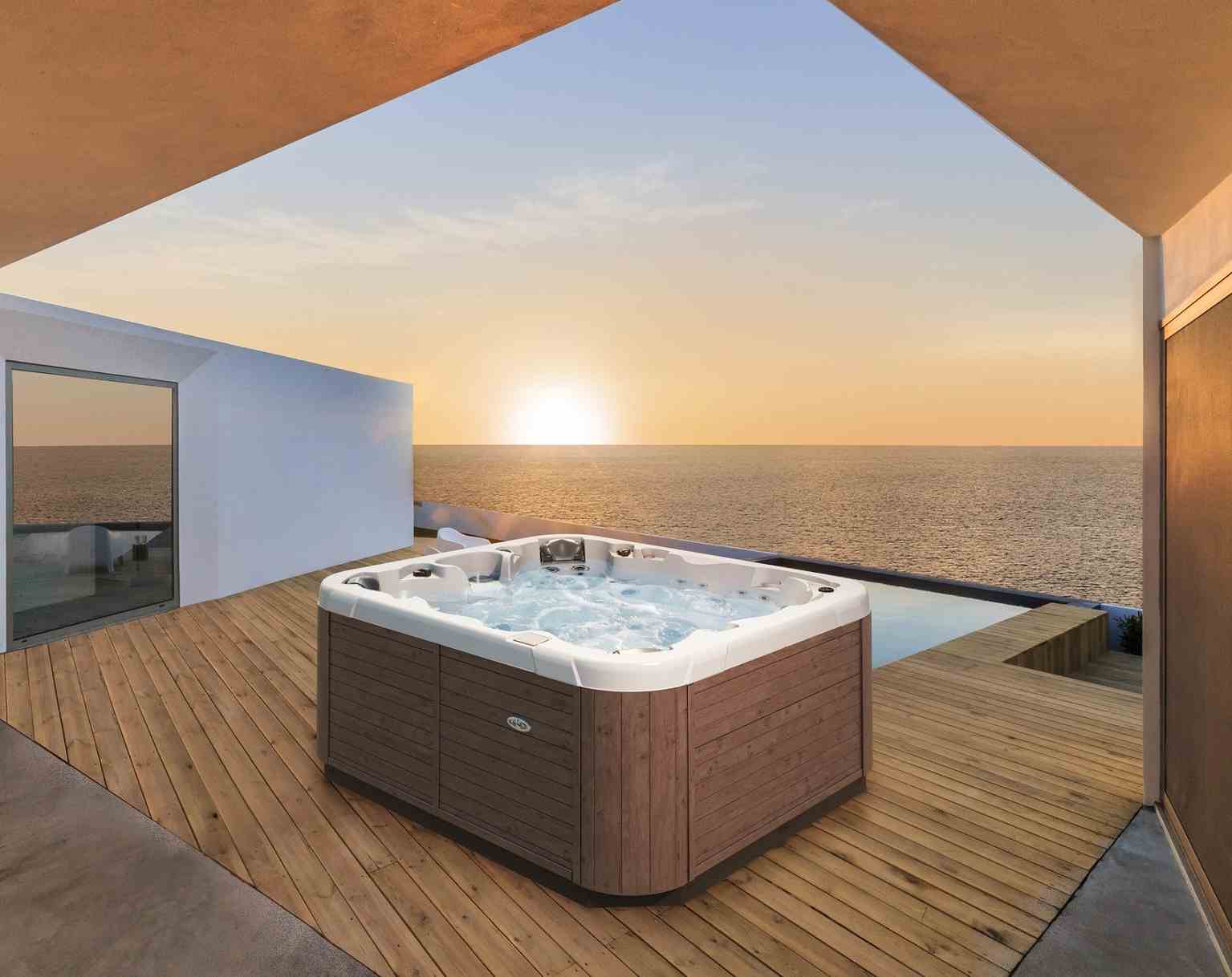 Dimension One Spas jacuzzi met uitzicht op de oceaan