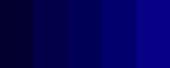kleur blauw, verschillende tinten