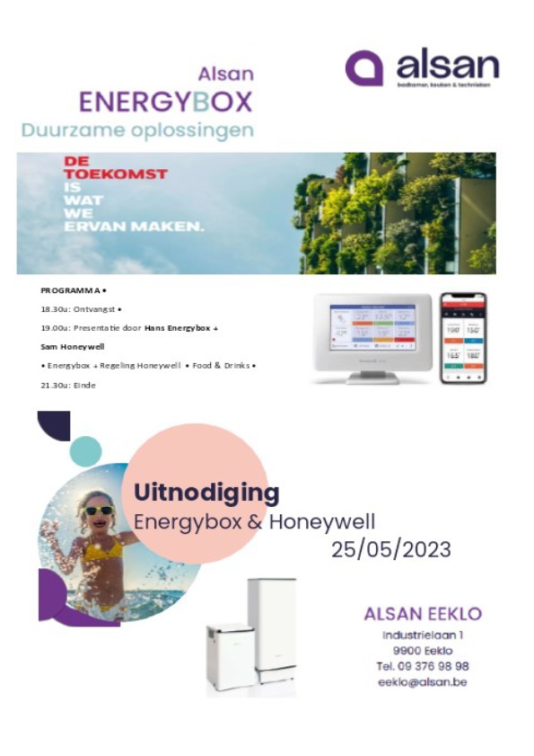 Uitnodiging energiebox & honeywell opleiding