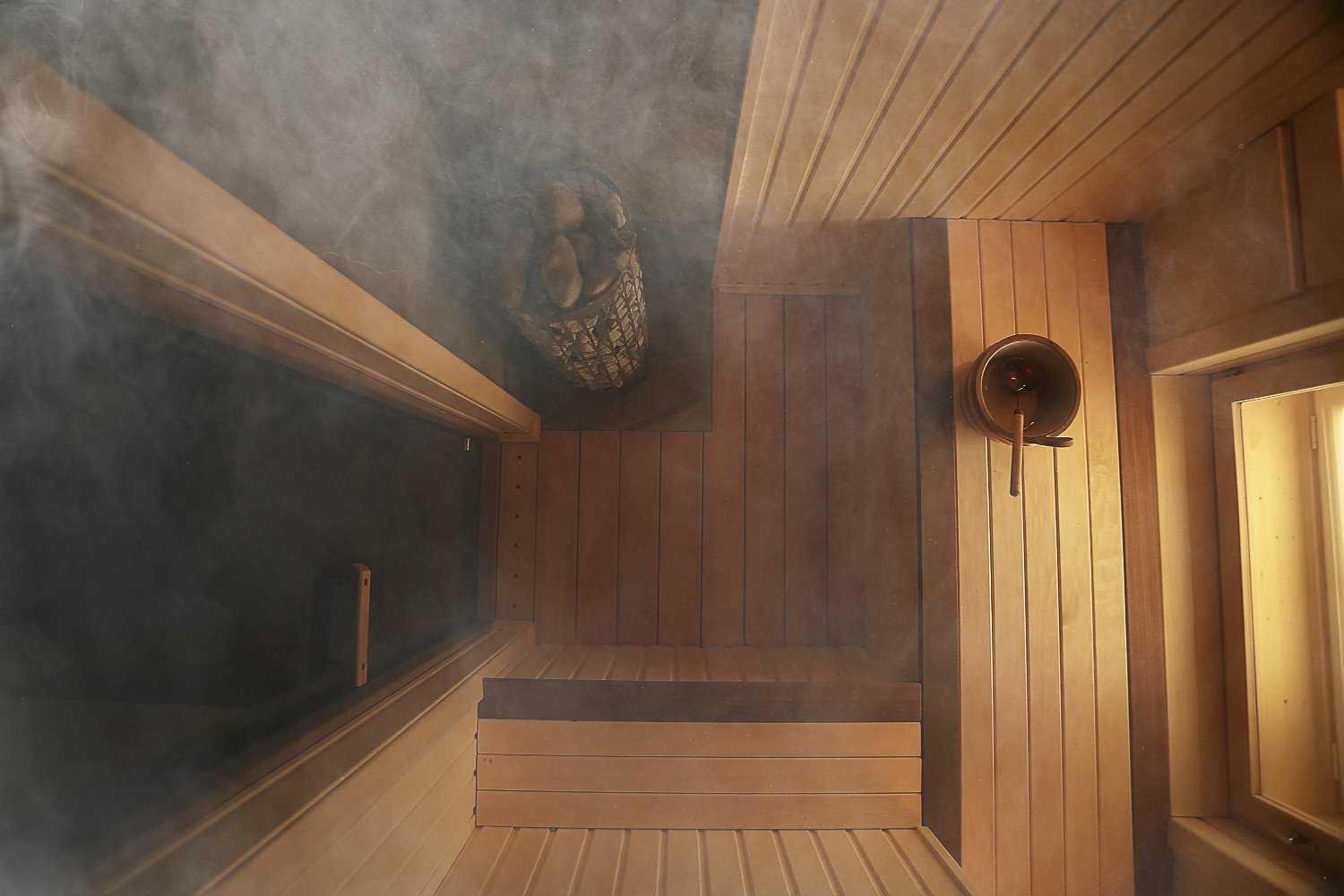 Sauna view langs boven