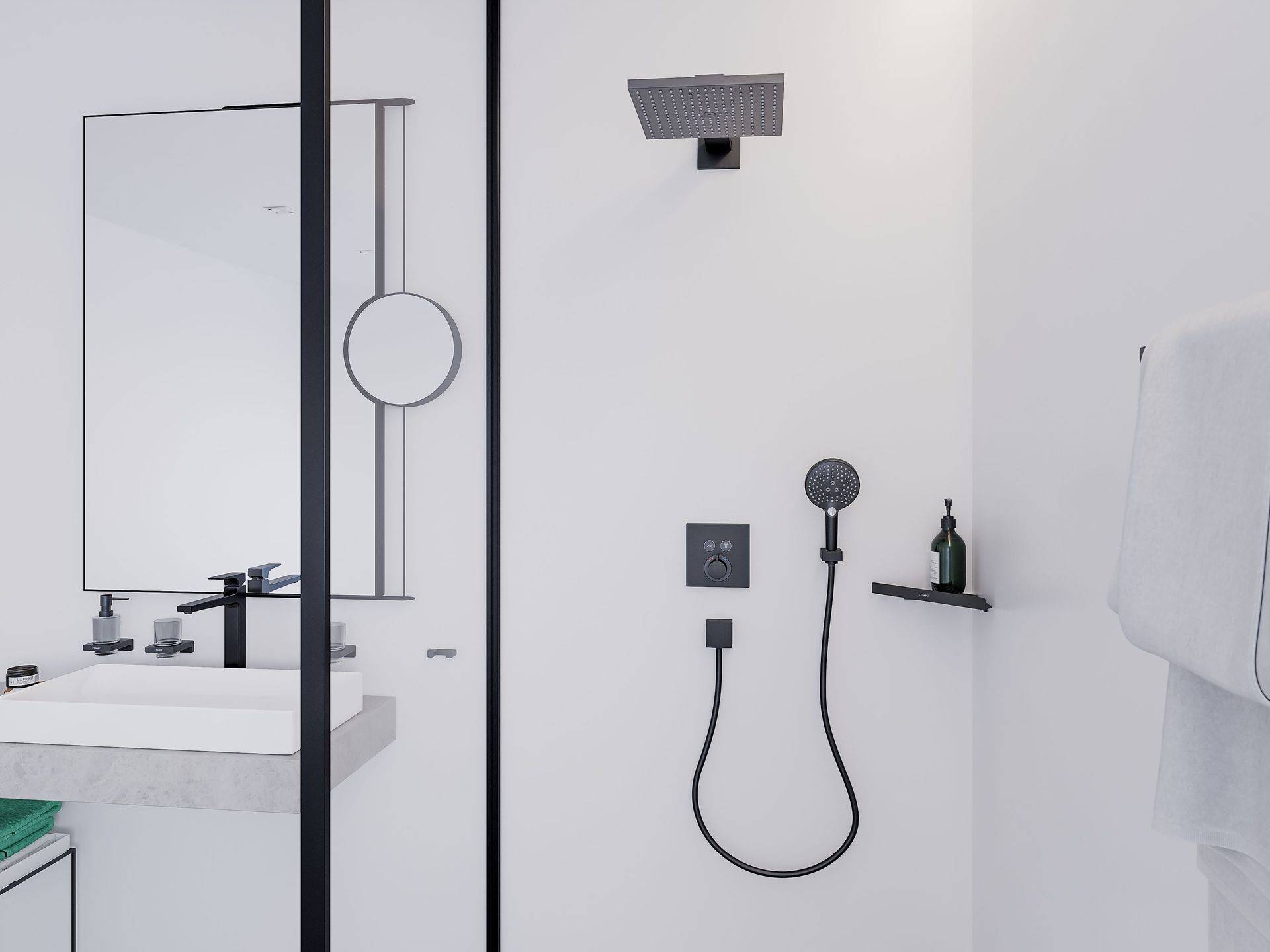 Hansgrohe douchekraan zwart