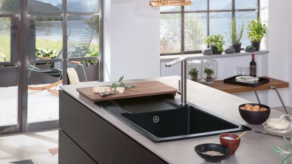 Villeroy & Boch zwarte opbouw spoeltafel