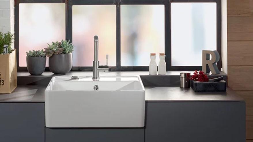 witte tussenbouw spoelbak Villeroy & Boch 