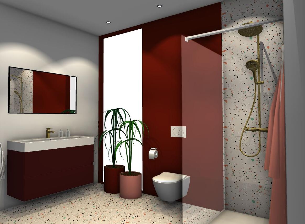 Rusty red badkamer trendbox