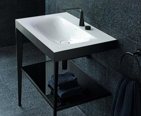 duravit balck beauty trend badkamer wastafel met open zwart frame