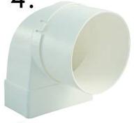Nicoll ventilatie 110x53 adaptor vk/rond 90gr