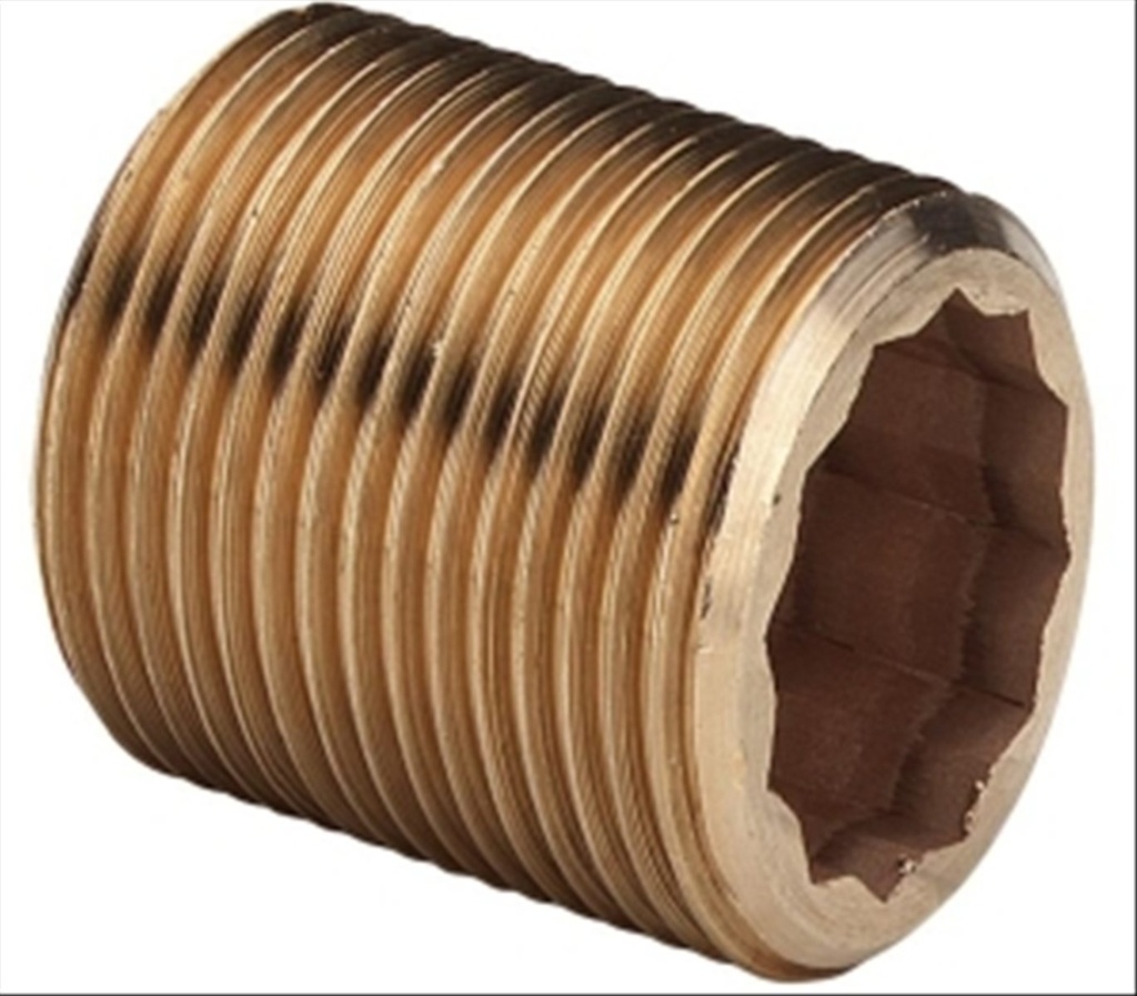 Viega koper geel nippel 3/4x80mm doorlopende draad