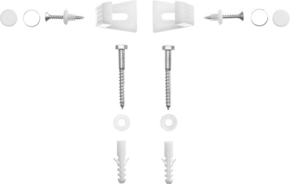 Duravit Bevestiging Chroom, Wit 