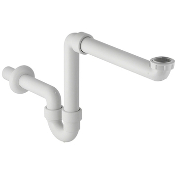 Geberit meubelsifon plaatsbesparend model, afvoer horizontaal: d=40mm, G=1 1/2, Alpien wit