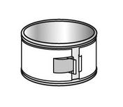 Ubbink Rolux rookgas 60-100 brede band met kliksluiting