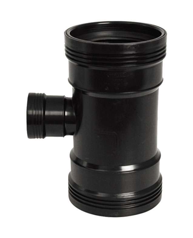 Wafix PP T-stuk 88,5gr 110x40 ZWART 3XM                  v15