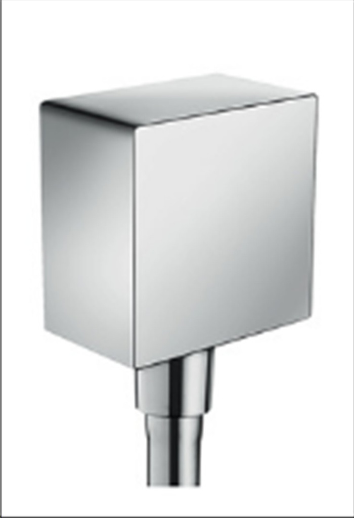 Hansgrohe Fixfit Sqaere muuraansluitbochtchroom