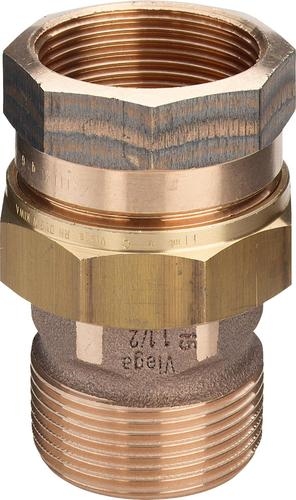 Viega 3-delige koppeling 3/4"MF - vlakke dichting