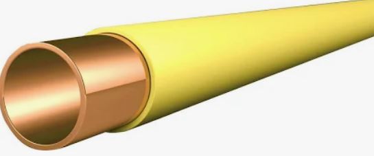 Wicu gas koperbuis - gele mantel -15x1mm - rol50M  Prijs/M