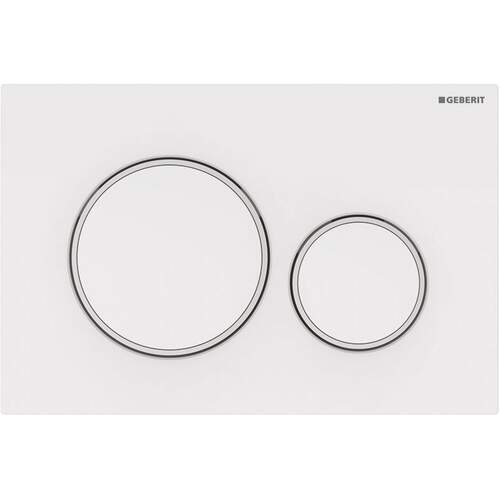 Geberit Sigma20 duwplaat wit/mat wit/wit - dubbele spoeling
