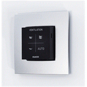 Duco vocht ruimtesensor RF/wired zwart